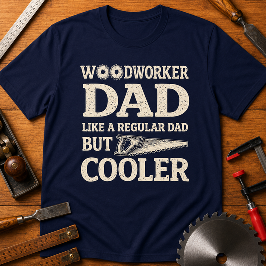 Woodworker Dad But Cooler T-Shirt — Funny Woodworking Tee for Dad