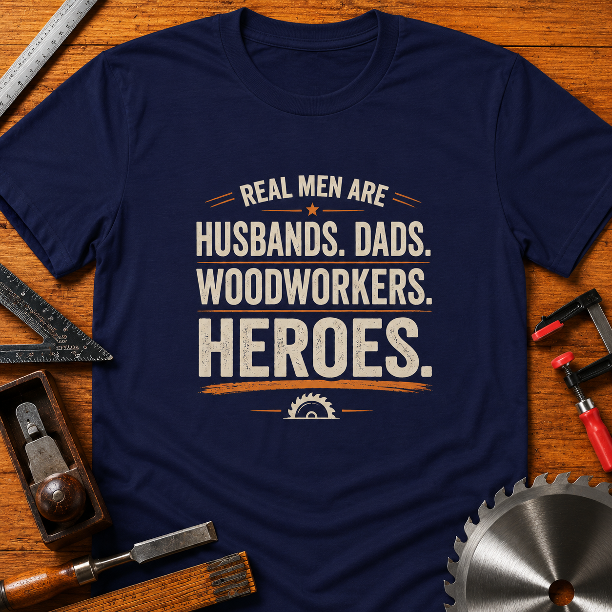 Real Men Are Woodworkers Dads & Husbands