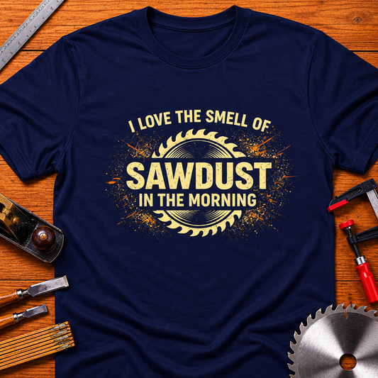 I Love the Smell of Sawdust in the Morning T-Shirt — Funny Woodworking Tee