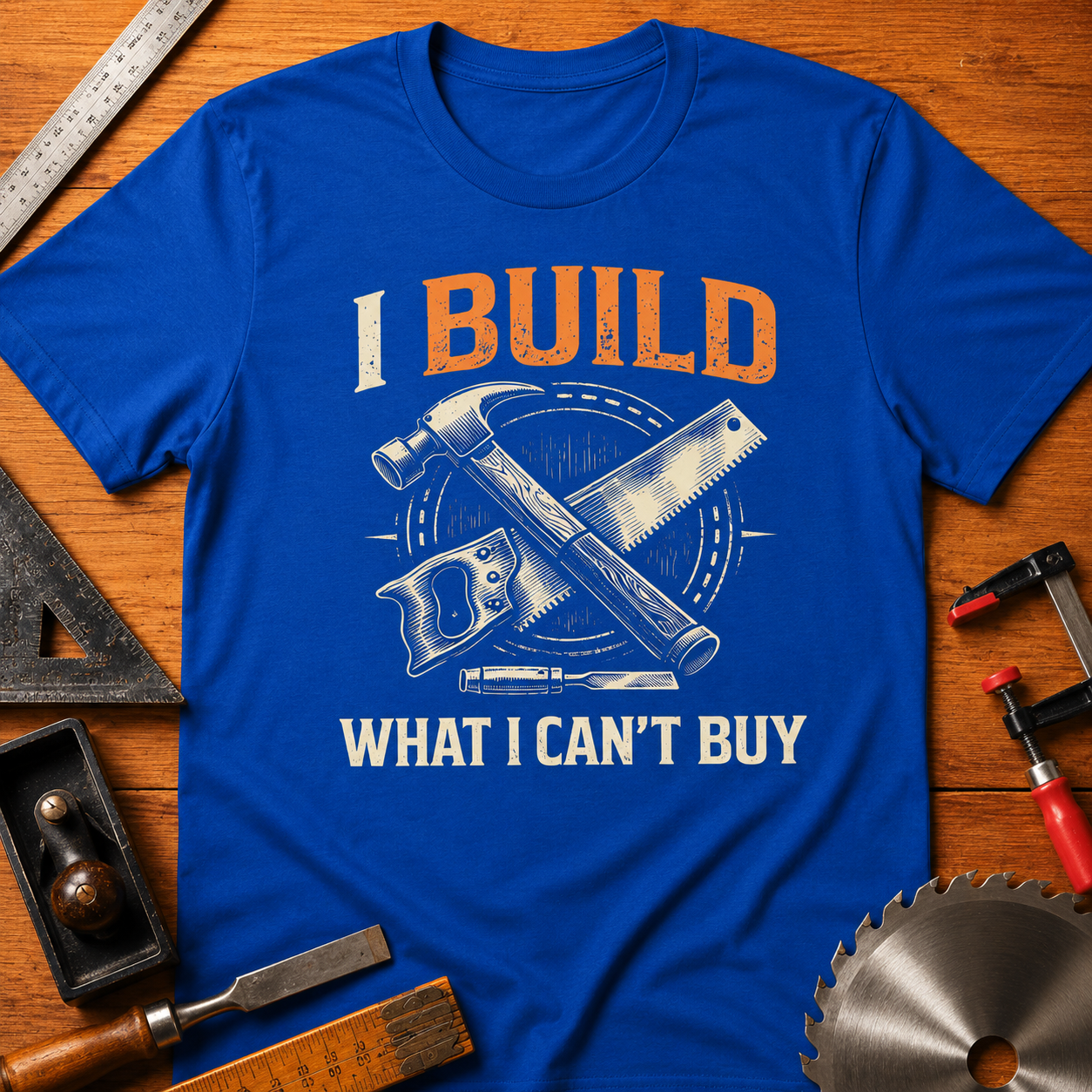 I BUILD WHAT I CAN’T BUY Woodworking T-Shirt