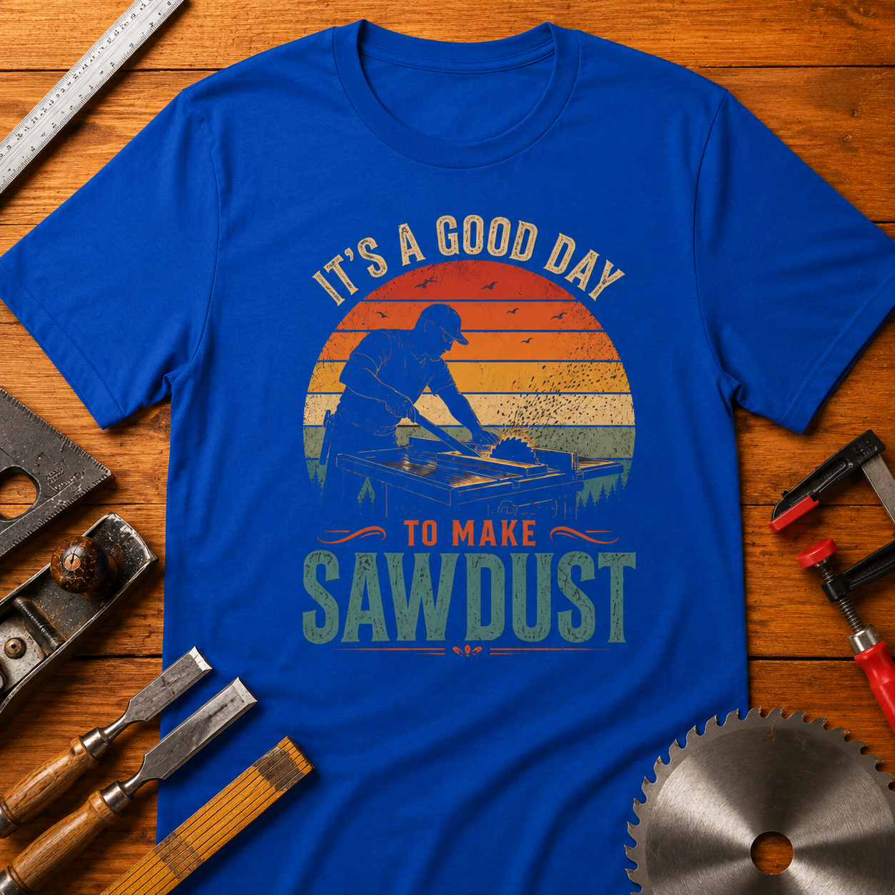 Woodworking T-Shirt — "It’s a Good Day to Make Sawdust" Pride Tee