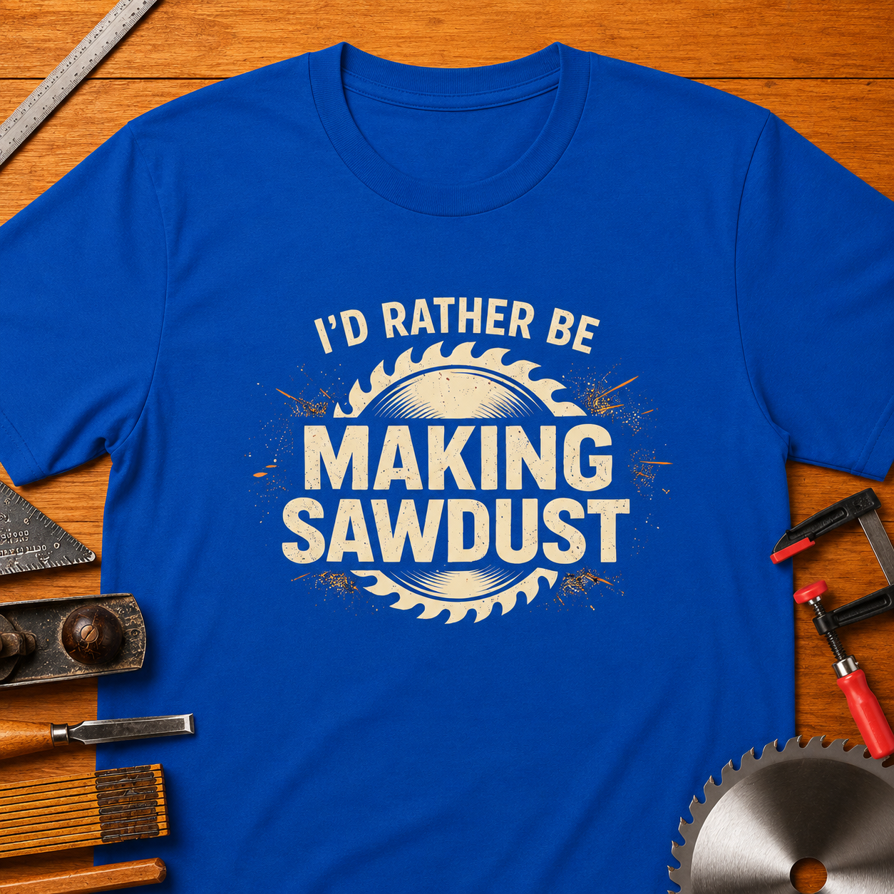 I'd Rather Be Making Sawdust Woodworking T-Shirt