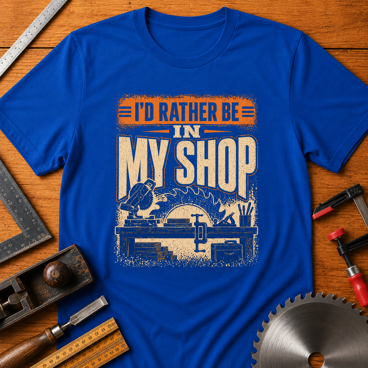 I'd Rather Be In My Shop Woodworking T-Shirt
