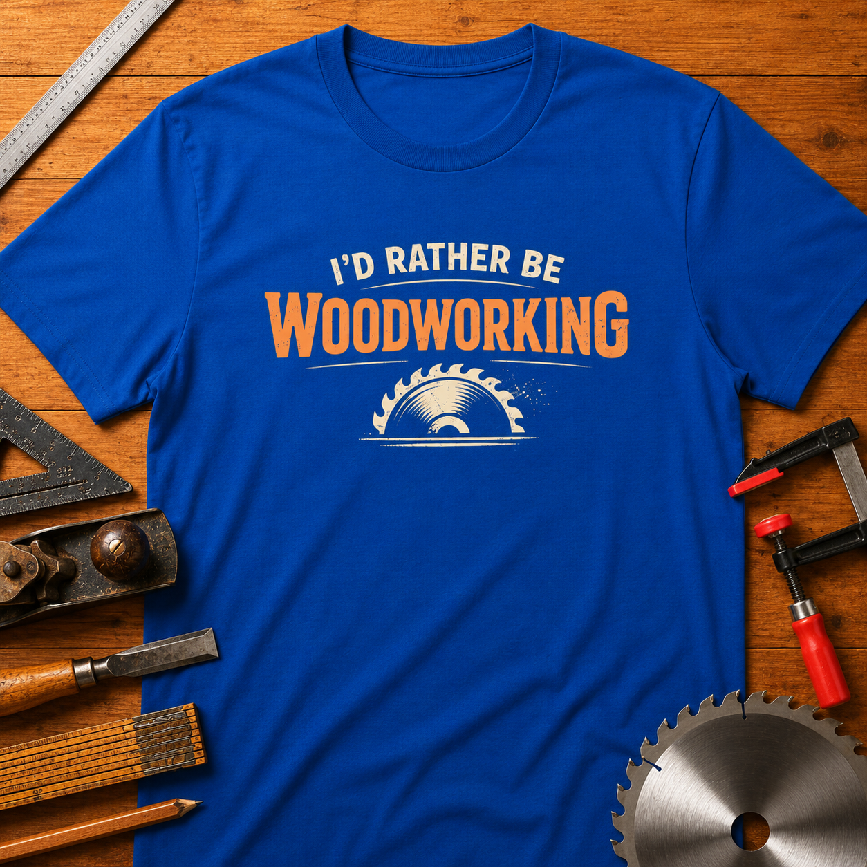 I'd Rather Be Woodworking T-Shirt — Funny Woodworker Tee