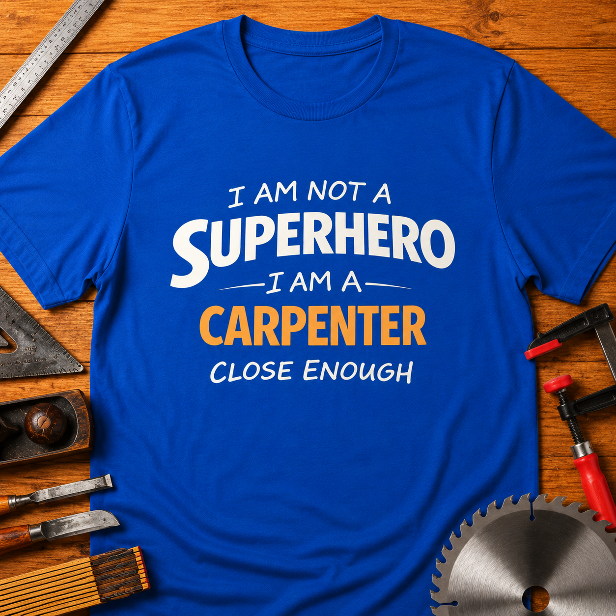 Carpenter T-Shirt — "I’m Not a Superhero, I’m a Carpenter — Close Enough"