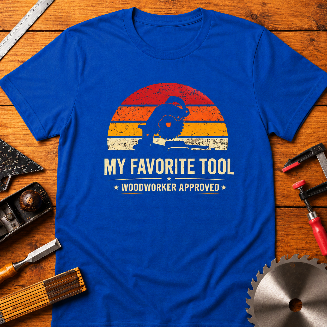 Chop Saw Woodworker T-Shirt — "My Favorite Tool" Woodworking Tee