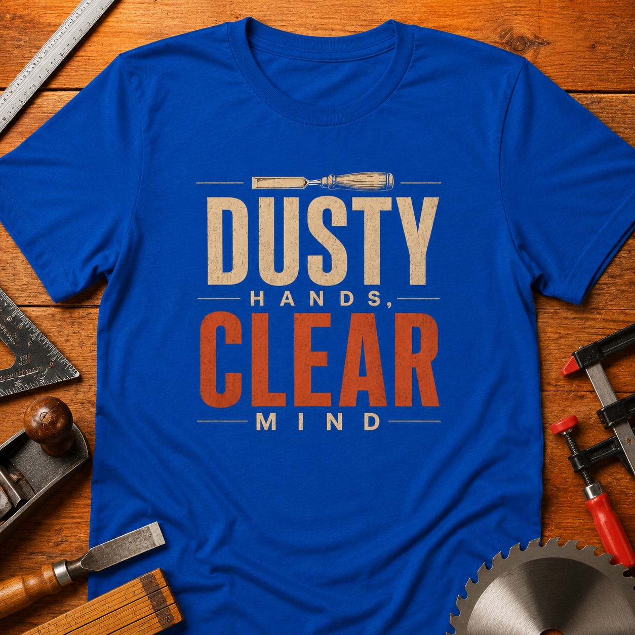 Dusty Hands Clear Mind Woodworking T-Shirt